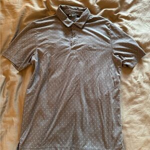 Travis Mathew Gray Patterned Polo Shirt